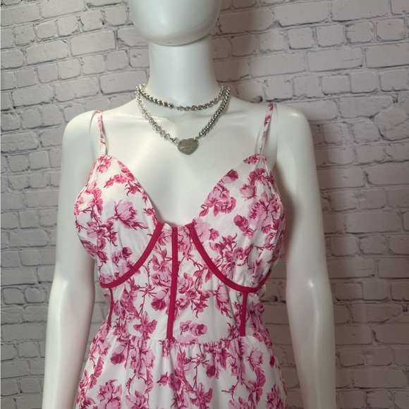 Belle Plus Size Summer Casual Botanical Print Sleeveless Maxi Dress - Picture 3 of 7